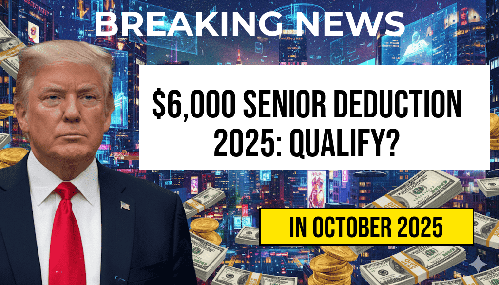 Six Thousand Dollar New Deduction for Seniors in 2025: Will You Qualify?